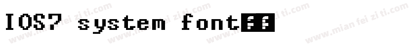 IOS7 system font手机版字体转换
